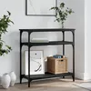 Image de Table Console Noir 75x29x75 Cm Bois D'ingénierie Vidaxl