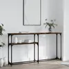 Image de vidaXL Table console chêne fumé 145x225x75 cm bois dingénierie 834097