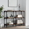 Image de Table Console Chêne Fumé 100x29x75 Cm Bois D'ingénierie Vidaxl