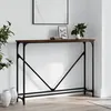 Image de Table Console Chêne Marron 102x22,5x75 Cm Bois D'ingénierie Vidaxl