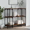 Image de Table Console Chêne Fumé 102x35x90 Cm Bois D'ingénierie Vidaxl