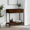 Image de Table Console Chêne Marron 75x34,5x75 Cm Bois D'ingénierie Vidaxl