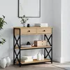 Image de vidaXL Table console chêne sonoma 75x28x75 cm bois dingénierie 834196