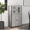 Image de Buffet Haut Sonoma Gris 62x32x106,5 Cm Bois D'ingénierie Vidaxl