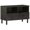 Image de Meuble Tv Noir 70x33x46 Cm Bois Massif De Manguier Vidaxl