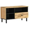 Image de vidaXL Meuble TV Armoire de Télévision avec Pieds Meuble Télé avec Rangement Salon Salle de Séjour Intérieur Bois Massif 356908