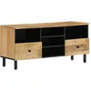 Image de Meuble Tv 100x33x46 Cm Bois Massif De Manguier Vidaxl