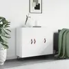 Image de Buffet Blanc 90x34x80 Cm Bois D'ingénierie Vidaxl
