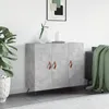 Image de Buffet Gris Béton 90x34x80 Cm Bois D'ingénierie Vidaxl