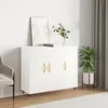 Image de Buffet Blanc 90x34x80 Cm Bois D'ingénierie Vidaxl
