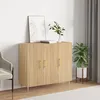 Image de vidaXL Buffet chêne sonoma 90x34x80 cm bois dingénierie 828095