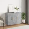 Image de Buffet Gris Béton 90x34x80 Cm Bois D'ingénierie Vidaxl