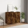 Image de Buffet Chêne Fumé 90x34x80 Cm Bois D'ingénierie Vidaxl