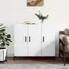 Image de Buffet Blanc 90x34x80 Cm Bois D'ingénierie Vidaxl