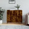 Image de Buffet Chêne Fumé 90x34x80 Cm Bois D'ingénierie Vidaxl