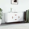 Image de Buffet Blanc 100x36x60 Cm Bois D'ingénierie Vidaxl