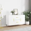 Image de Buffet Blanc 100x36x60 Cm Bois D'ingénierie Vidaxl