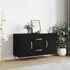 Image de Buffet Noir 100x36x60 Cm Bois D'ingénierie Vidaxl