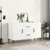 Image de Buffet Blanc 100x36x60 Cm Bois D'ingénierie Vidaxl