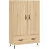 Image de Buffet Haut Chêne Sonoma 69,5x31x115 Cm Bois D'ingénierie Vidaxl