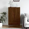 Image de Buffet Haut Chêne Marron 69,5x31x115 Cm Bois D'ingénierie Vidaxl