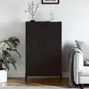 Image de Buffet Haut Noir 69,5x31x115 Cm Bois D'ingénierie Vidaxl