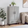 Image de Buffet Haut Sonoma Gris 69,5x31x115 Cm Bois D'ingénierie Vidaxl