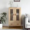 Image de Buffet Haut Chêne Sonoma 69,5x31x115 Cm Bois D'ingénierie Vidaxl