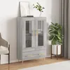 Image de Buffet Haut Sonoma Gris 69,5x31x115 Cm Bois D'ingénierie Vidaxl