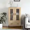 Image de Buffet Haut Chêne Sonoma 69,5x31x115 Cm Bois D'ingénierie Vidaxl