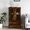 Image de Buffet Haut Chêne Fumé 69,5x31x115 Cm Bois D'ingénierie Vidaxl