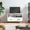 Image de Meuble Tv Blanc Brillant 80x36x50 Cm Bois D'ingénierie Vidaxl