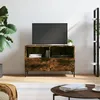 Image de Meuble Tv Chêne Fumé 80x36x50 Cm Bois D'ingénierie Vidaxl