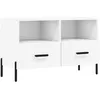 Image de Meuble Tv Blanc 80x36x50 Cm Bois D'ingénierie Vidaxl