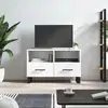 Image de Meuble Tv Blanc 80x36x50 Cm Bois D'ingénierie Vidaxl