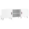 Image de Vidaxl meuble tv blanc brillant 150x30x50 cm bois d'ingénierie