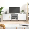 Image de Meuble Tv Blanc 150x30x50 Cm Bois D'ingénierie Vidaxl