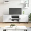 Image de Meuble Tv Blanc 150x30x50 Cm Bois D'ingénierie Vidaxl