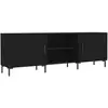 Image de Vidaxl meuble tv noir 150x30x50 cm bois d'ingénierie