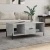 Image de Table Basse Gris Béton 102x50x40 Cm Bois D'ingénierie Vidaxl
