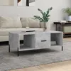 Image de vidaXL Table basse gris béton 102x50x40 cm bois dingénierie 829312