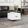 Image de Table Basse Blanc 50x50x40 Cm Bois D'ingénierie Vidaxl