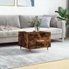 Image de Table Basse Chêne Fumé 50x50x40 Cm Bois D'ingénierie Vidaxl