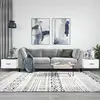 Image de Tables Basses 2 Pcs Blanc Brillant 50x50x40cm Bois D'ingénierie Vidaxl