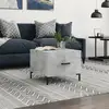 Image de Table Basse Gris Béton 50x50x40 Cm Bois D'ingénierie Vidaxl