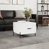 Image de Table Basse Blanc 50x50x40 Cm Bois D'ingénierie Vidaxl