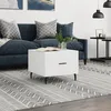 Image de Table Basse Blanc 50x50x40 Cm Bois D'ingénierie Vidaxl