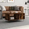 Image de Table Basse Chêne Fumé 90x50x40 Cm Bois D'ingénierie Vidaxl
