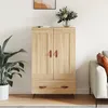 Image de Buffet Haut Chêne Sonoma 69,5x31x115 Cm Bois D'ingénierie Vidaxl
