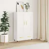 Image de Buffet Haut Blanc 69,5x31x115 Cm Bois D'ingénierie Vidaxl